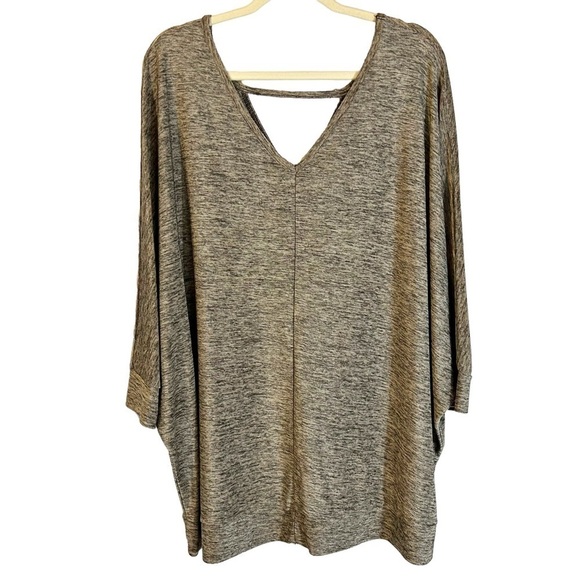 Lane Bryant V-Neck Dolman Sleeve Lagenlook Drapey Blouse - Picture 1 of 5